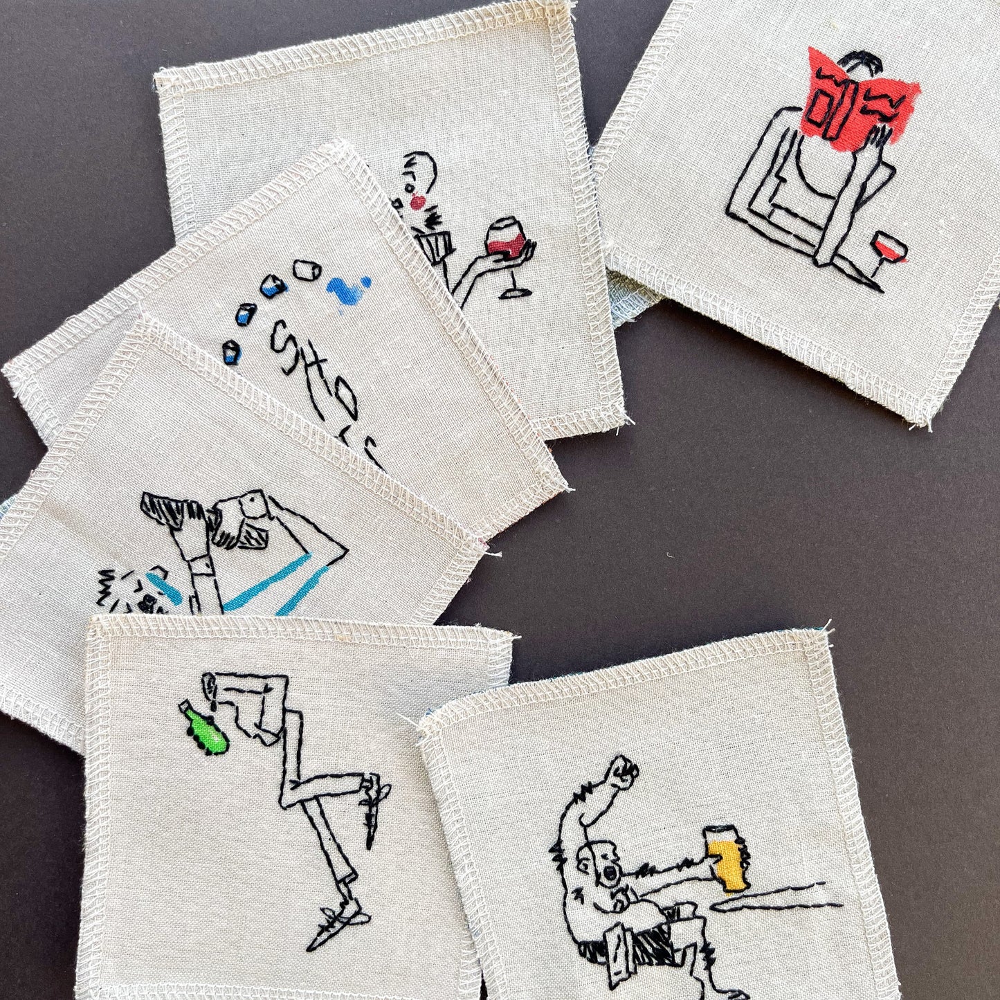 drip coasters - pack of 6