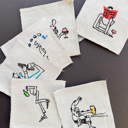 drip coasters - pack of 6