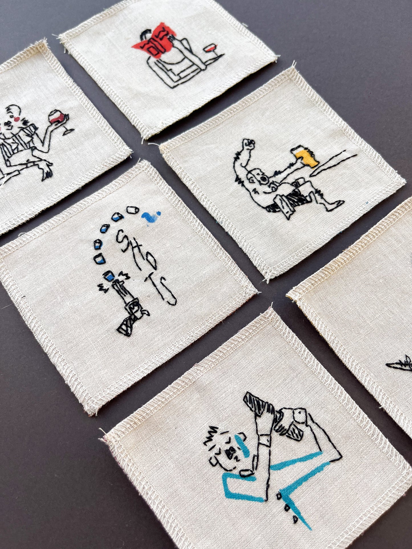 drip coasters - pack of 6