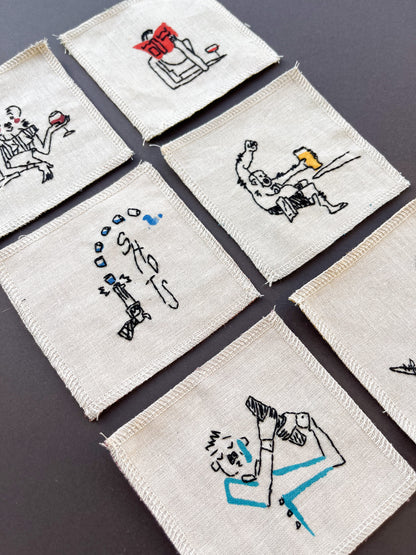 drip coasters - pack of 6